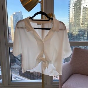 Wilfred White Cropped Blouse
